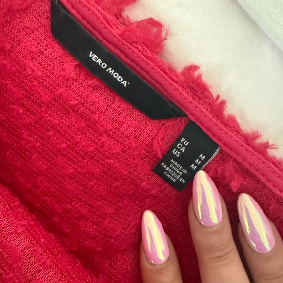 Vero Moda Red Textured Mini Dress - Picture 3 of 4